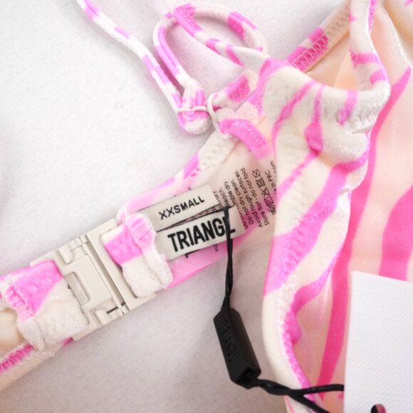 Triangl Pink Plaz Velvet Crop Bikini Top & Bottom Set in Size XXS - NWT - Picture 9 of 12